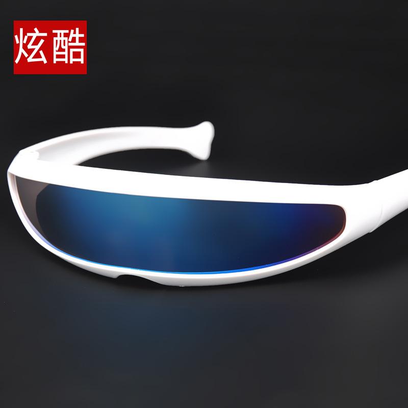 Wholesale X-Men Personalized Sunglasses Laser Glasses Space Robot Conjoined Mercury Lens Sunglasses