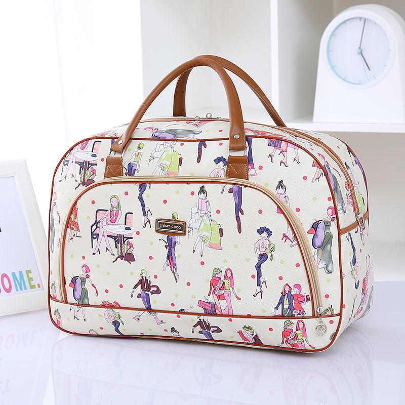 Pu Leather Satchel Travel Bag Large Capacity Travel Bag Men's and Women's Luggage Bag Short-Distance Travel Bag Large and Small Factory Direct Sales