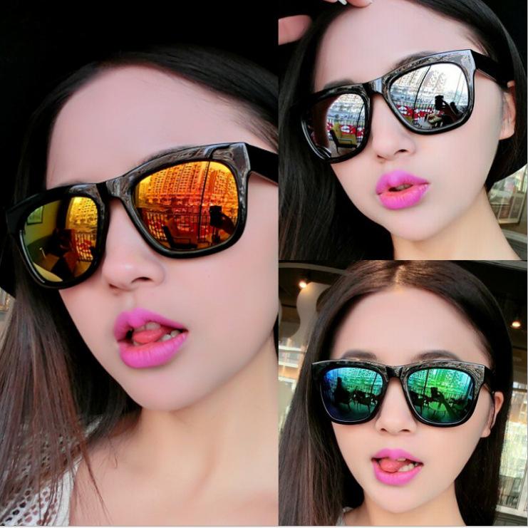 2023 New Color Film Little Pepper Women's Sunglasses Colorful Reflective Korean Style Fashion Trend Gift Sunglasses