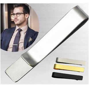 YB cross-border men's tie clip stainless steel tie clip personality lettering LOGO manufacturers spot wholesale