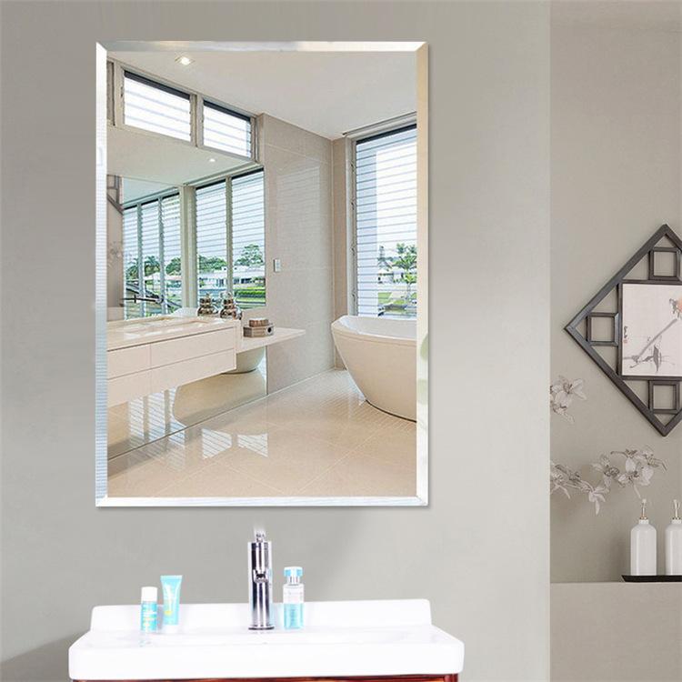 Bathroom Mirror Wall Hanging Wall Punch-free Toilet Self-adhesive Toilet Glass Cosmetic Mirror