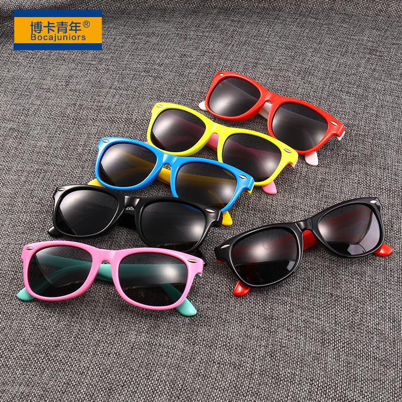 New In-Stock Wholesale Silicone Anti-Uv Sunglasses Baby Glasses Polarized Children's Sunglasses 802Uv400