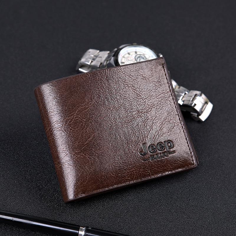 Wallet Men's Short Horizontal Soft Business Wallet Youth Wallet Student Trendy Simple