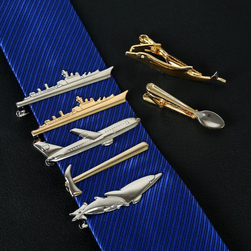 Spot features Modeling metal tie clip men's clothing fashion with aircraft warships a batch of retail