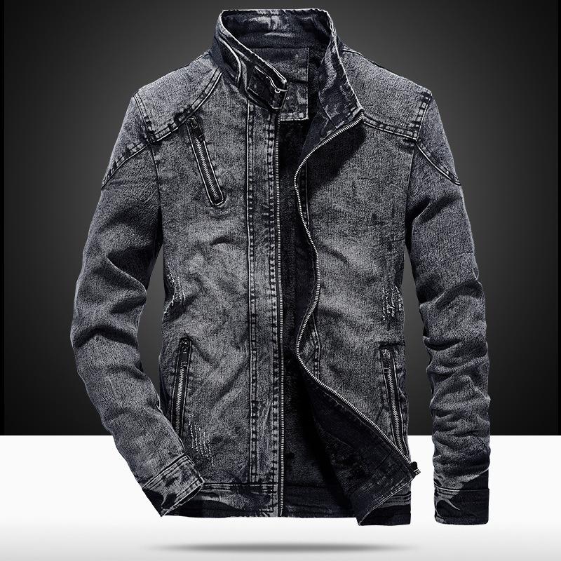 2021 New jacket men's autumn and winter Korean style trendy cotton slim men's retro Denim coat clothing youth