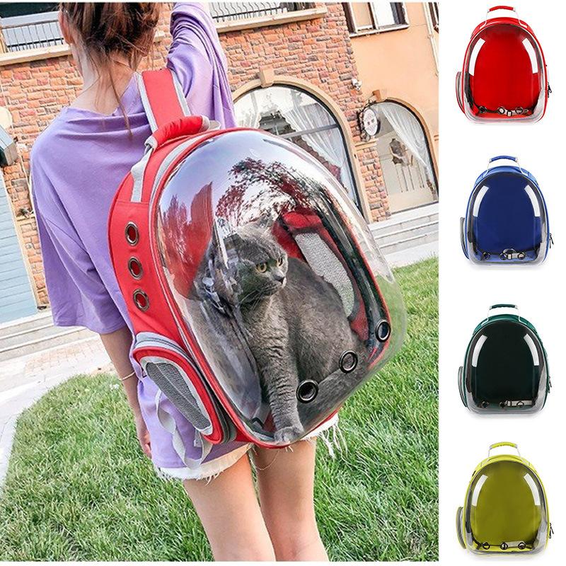 Cross-Border Cat Carrier Space Capsule Panoramic Transparent Portable Breathable Travel Bag Large Capacity Dog and Cat Car Pet Carrier