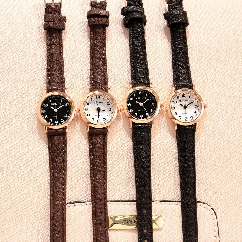 Internet Celebrity Same Style Lin Xiao Otaku Women's Watch Round Cute Fashionable Small Thin Girlfriend Korean Style Simple Retro Women's Watch