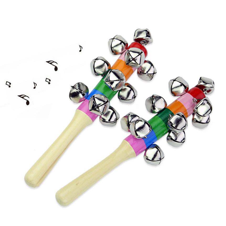 Colorful Rattle Children's Baby Educational Rainbow Hand Rattle Colorful Cross Rattle Infant Early Childhood Education Toys