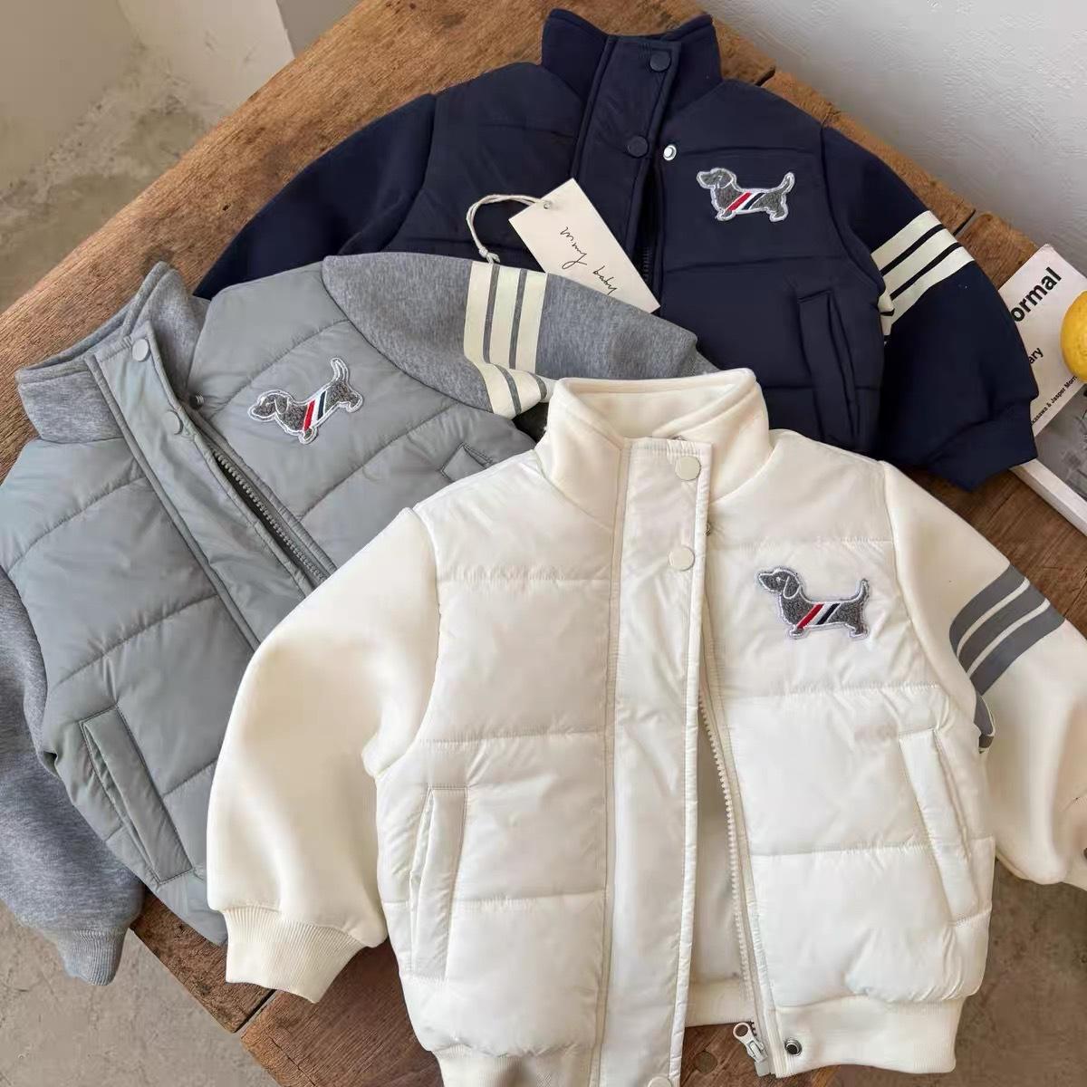 Little Bear Children's Quilted Jacket 2026 Winter Boys' Tb Trendy Brand Jacket Baby Toddler Warm Baseball Jacket Cotton Coat