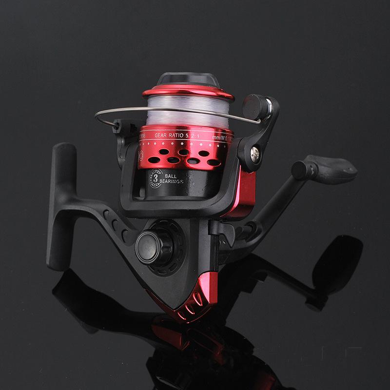 200-type spinning wheel with line small fishing wheel spinning wheel fishing reel 200 fold handle electroplating with line sea rod fishing wheel