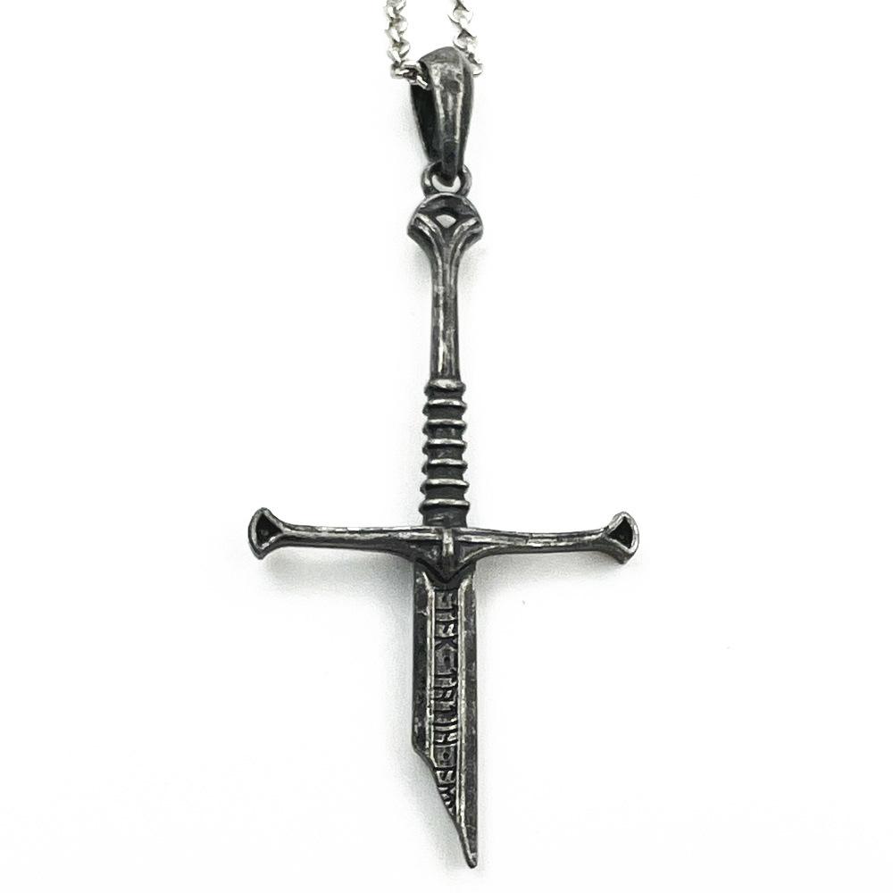 European and American movie Nasir sword necklace Aragon damaged Broken Sword model pendant pendant jewelry