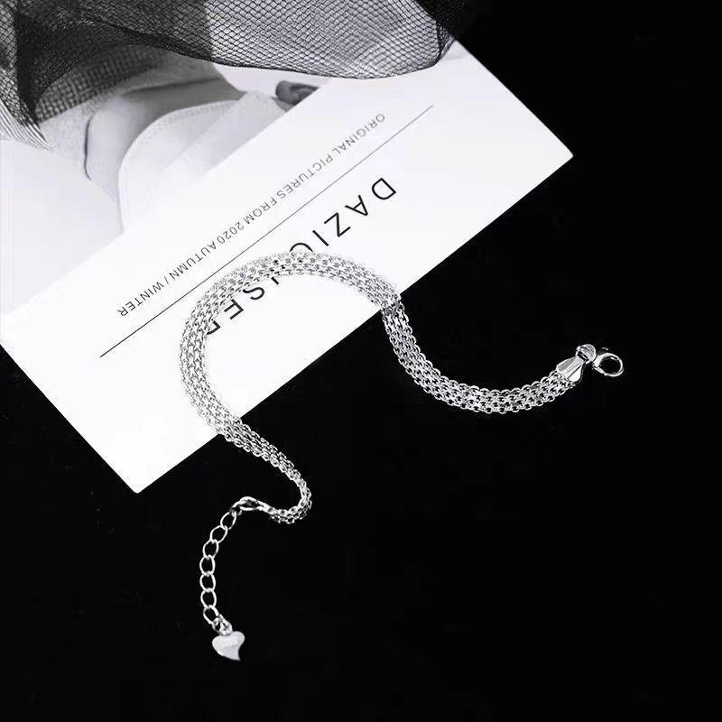 Hip-hop girlfriends chain fashionable cool cool personality trend multi-layer lace woven round bead chain bracelet women's factory wholesale