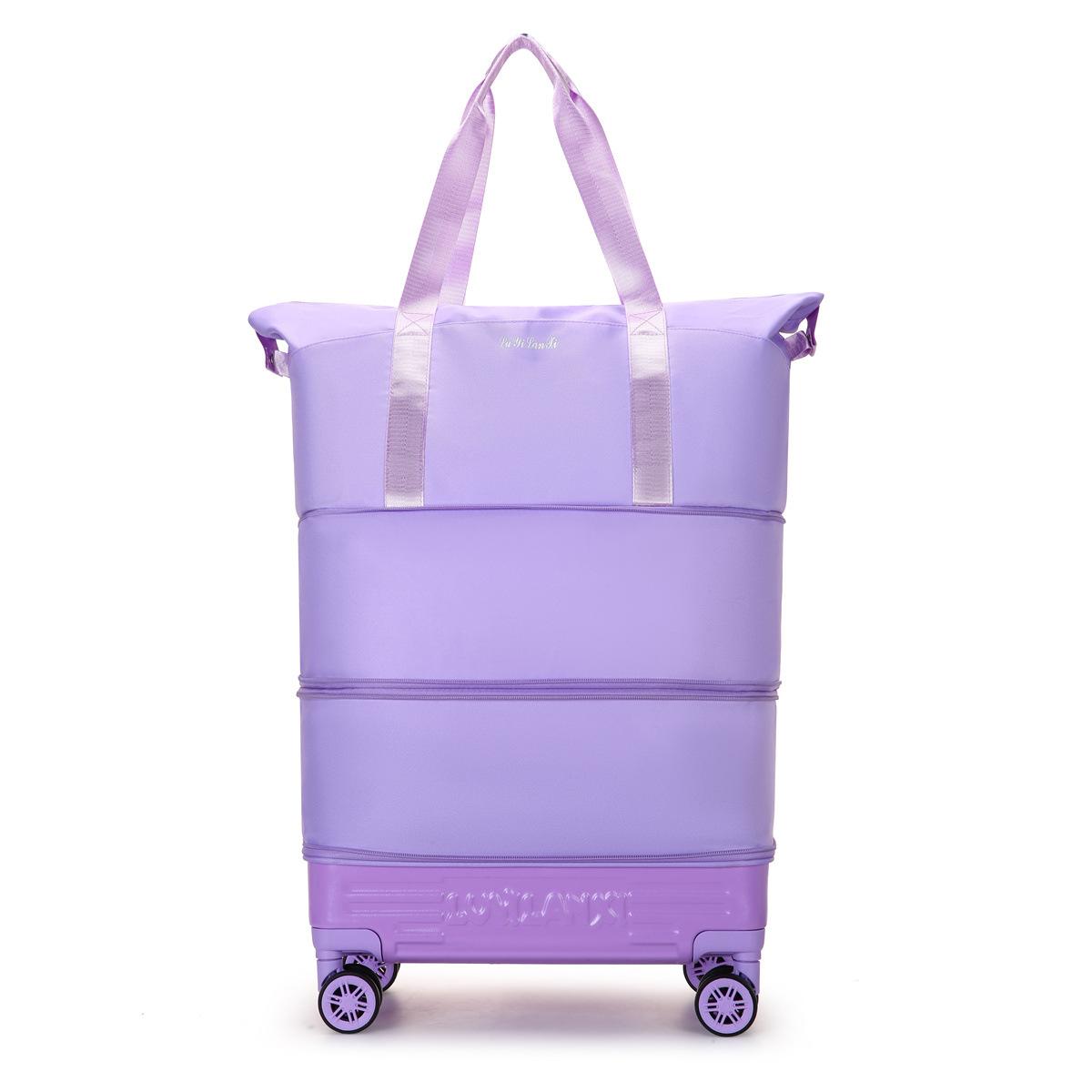 New Style Travel Bag with Pull Rod and Wheels, Durable, Simple, High-End Trendy Travel Bag, Foldable Expansion Storage Bag