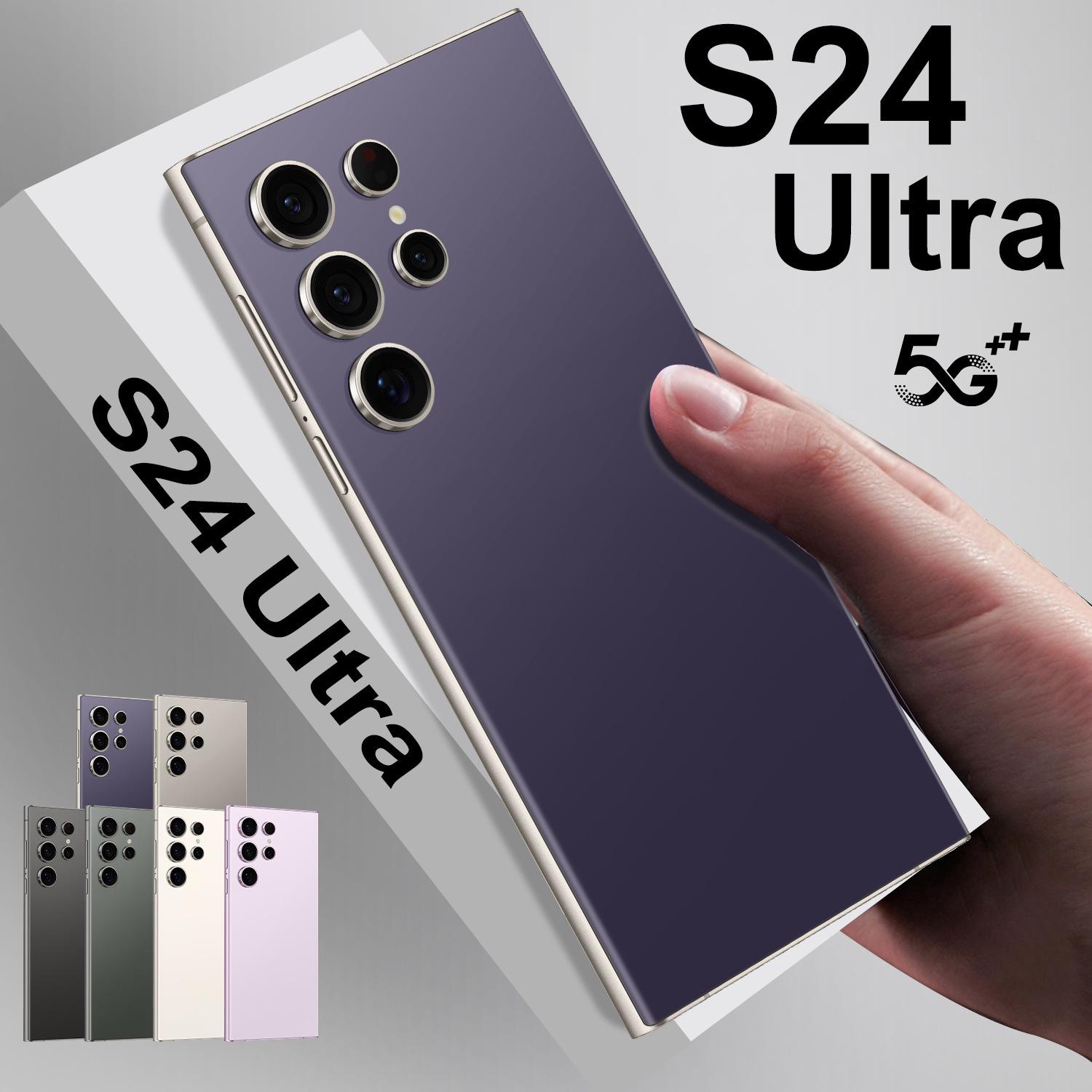 Cross-Border New Product S24+ Smart Android Phone 7.3inch All-In-One Device 16+1t High-Definition Screen in Stock Tk Can Be Shipped on Behalf of Others