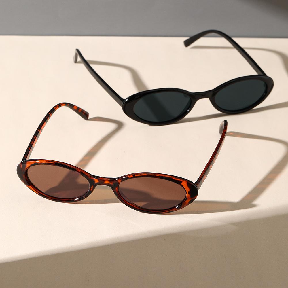 New Small Frame Sunglasses Women's European and American Retro Drop Sunglasses Women's Advanced Sense Jelly Color Sunscreen Sunglasses