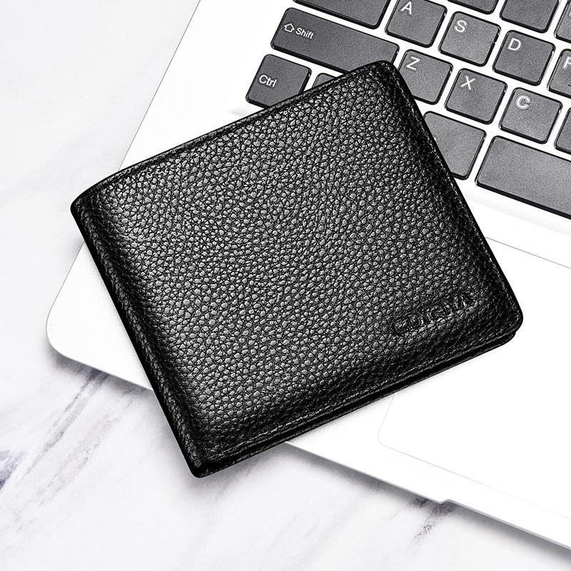 Genuine Leather Wallet for Men, Short Style, 2026 New Model, Thin Coin Purse, Card Holder, Simple First-Layer Cowhide Wallet, Wholesale