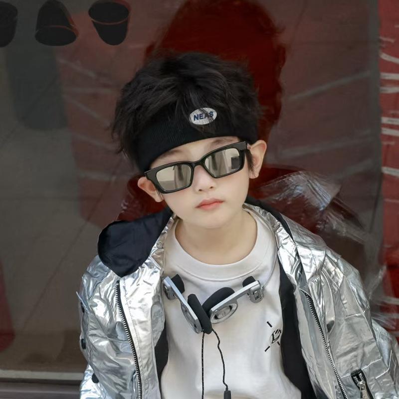 New Children's Sunglasses Boys Anti-UV Sunglasses Anti-Outdoor Sunshade Sun-proof Glasses Baby's Western Style Sunglasses