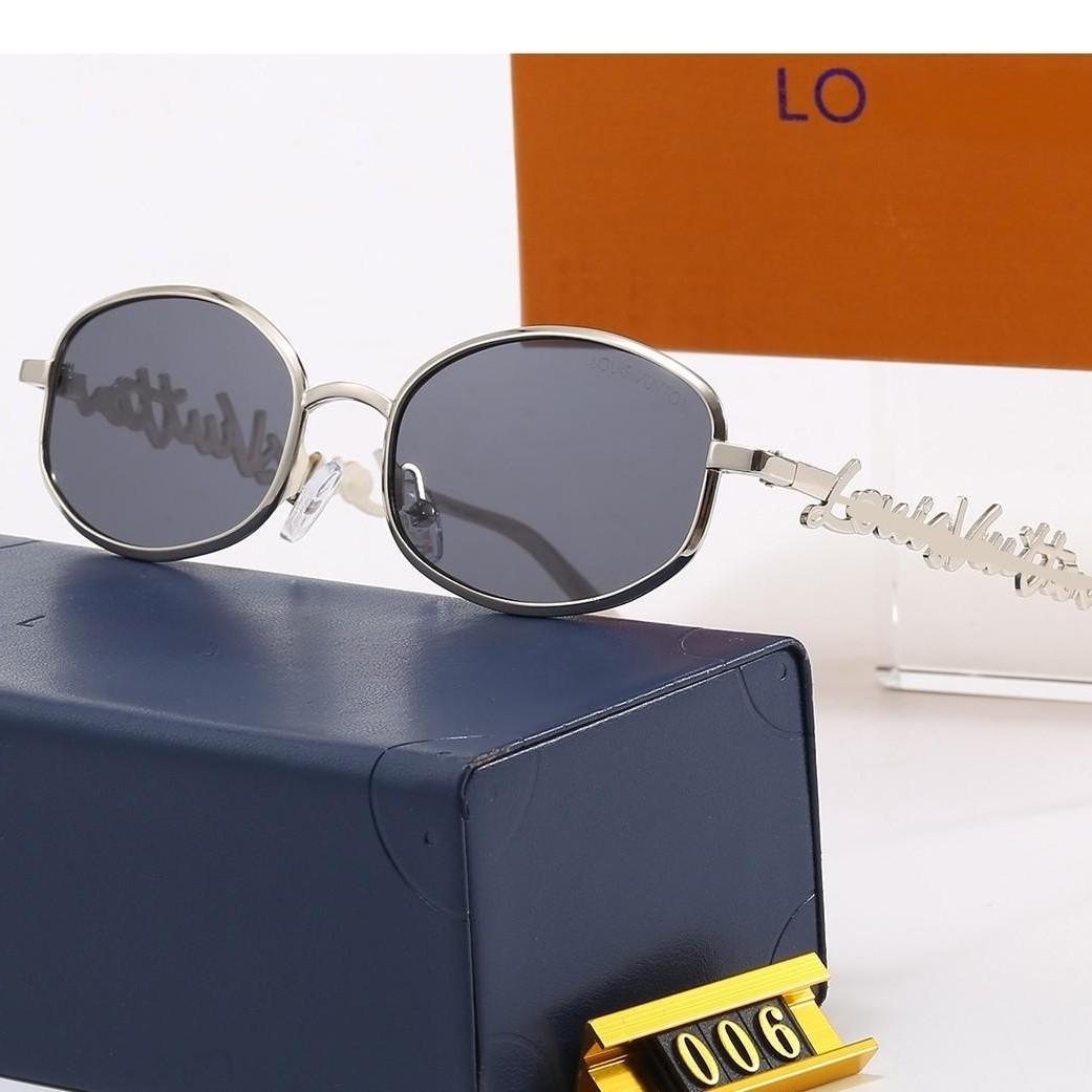 Cross-border Lujia same style 2026 new European and American trendy glasses, metal oval hollow-out sunglasses, fashion sunglasses factory
