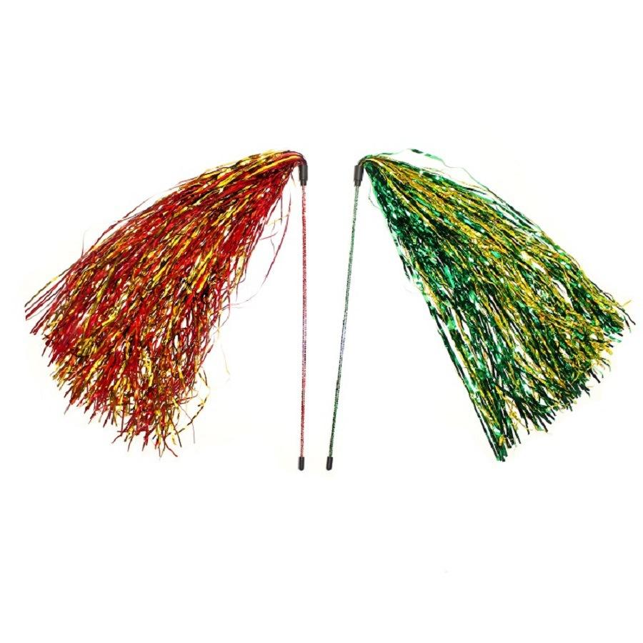 Christmas-Themed Raindrop Tassel Teaser Wand Self-Entertainment Toy Wholesale Cat Interactive Gift Pet Cat Kitten