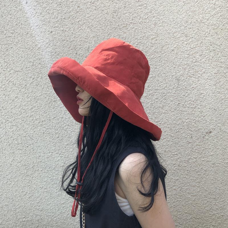 Extra Large Brim Face-Covering Fisherman Hat for Women, Summer Uv Protection Sun Hat, Sun Protection, Japanese Style Versatile Hat, Korean Style Trendy