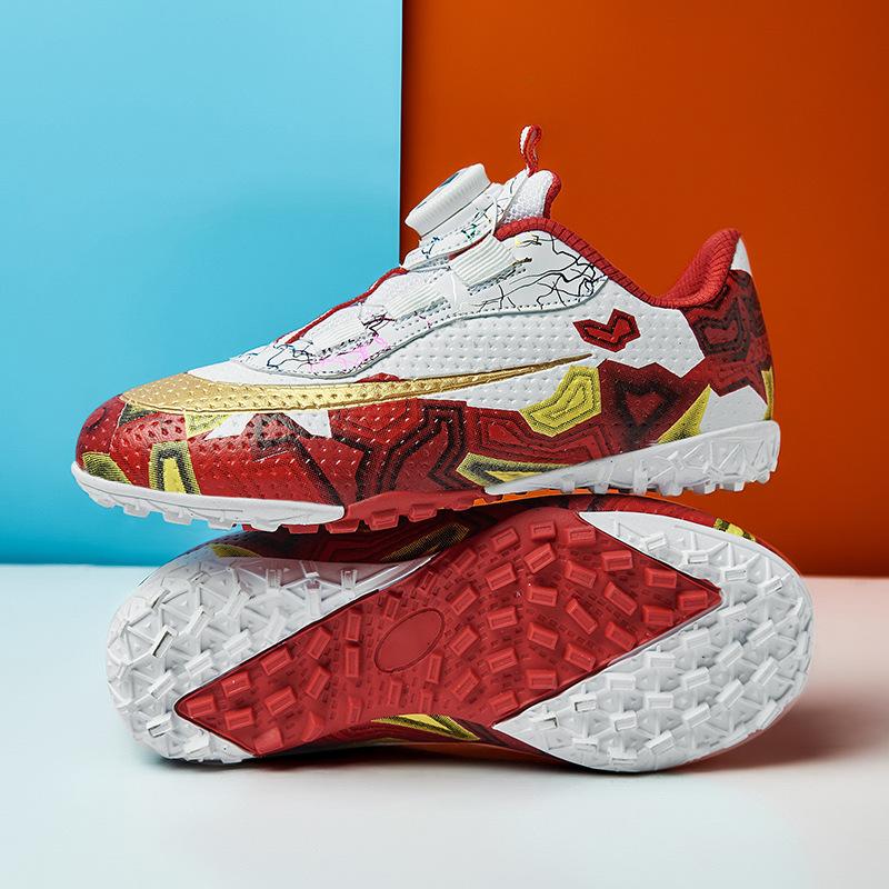 New Children's Rotating Button Football Shoes for Male and Female Students Outdoor Sports Professional Competition Training Football Shoes Wholesale