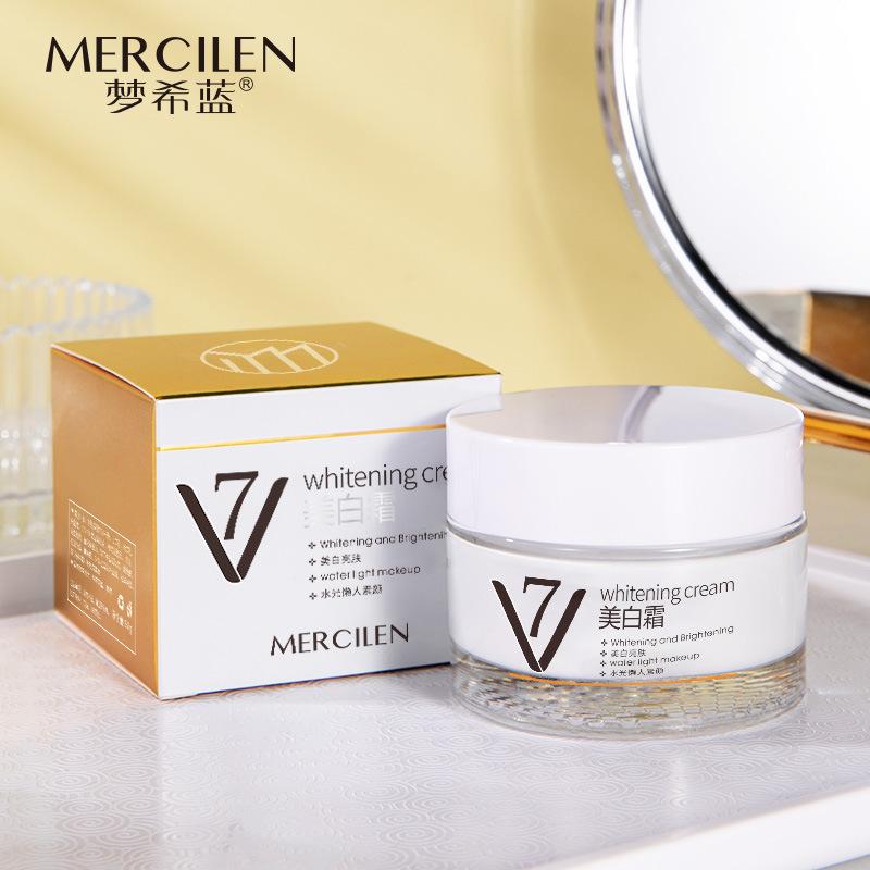 Mengxi Blue Lazy v7 Plain Cream Women's Beauty Cream Moisturizing Naked Makeup Whitening Cream Facial Lazy Cream Factory Wholesale