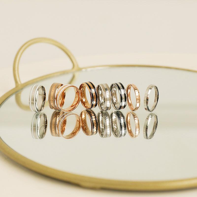 The Same Series of Dw Rings, Stainless Steel Precision Version, Non-Fading Couple Rings, Cross-Border E-Commerce Stainless Steel Jewelry