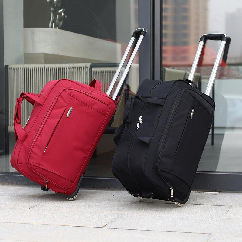 Cross-Border Wholesale Oxford Cloth Trolley Bag Large Capacity Portable Travel Bag Short-Distance Luggage Bag Business Trip Tug Bag Large Size