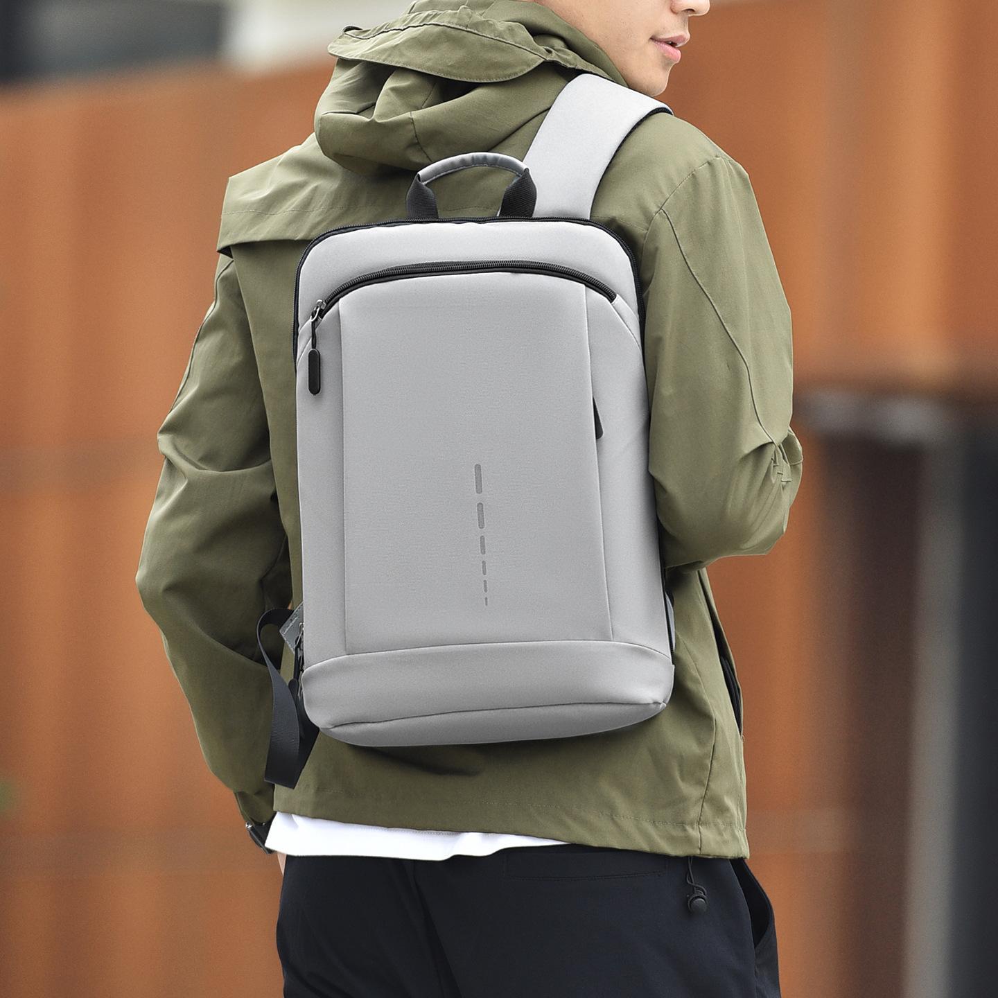 Business Backpack, Men's Commuter Computer Backpack, Multi-Functional Water-Repellent Student Large-Capacity School Bag, Foreign Trade Wholesale