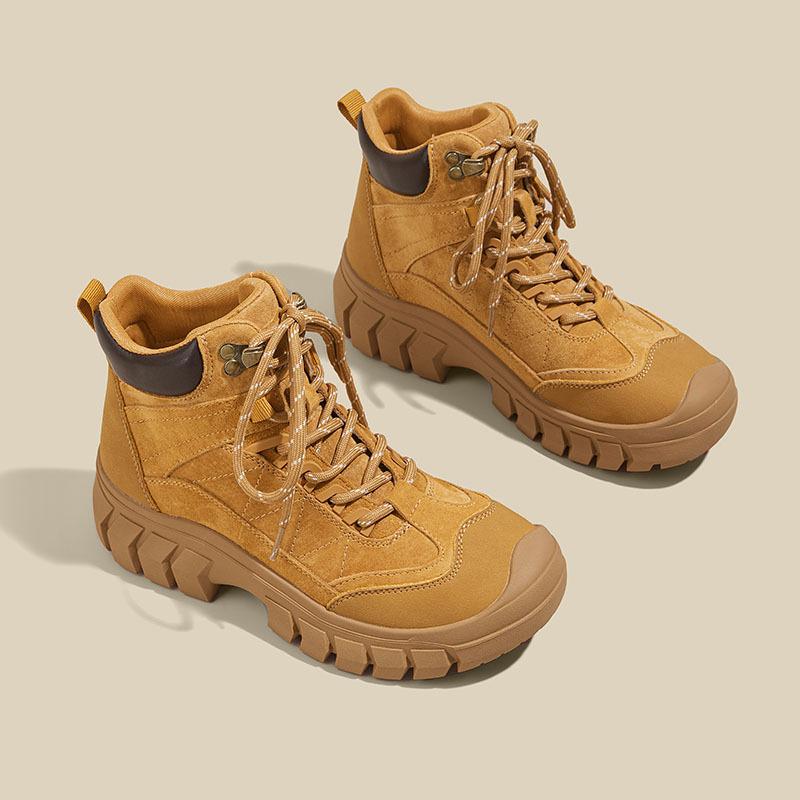 2026 Travel Workwear Outdoor Martin Shoes Women's Thick-Soled British Style Hiking and Mountaineering Short Boots