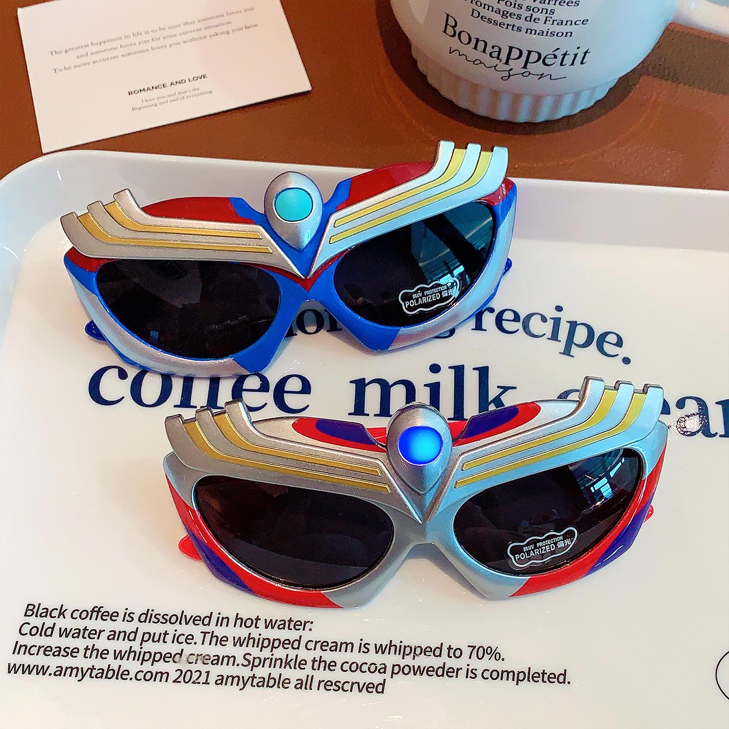 Children's Ultraman Sunglasses for Boys, Stylish Cartoon Baby Glasses, Transformers Sunglasses, Uv Protection