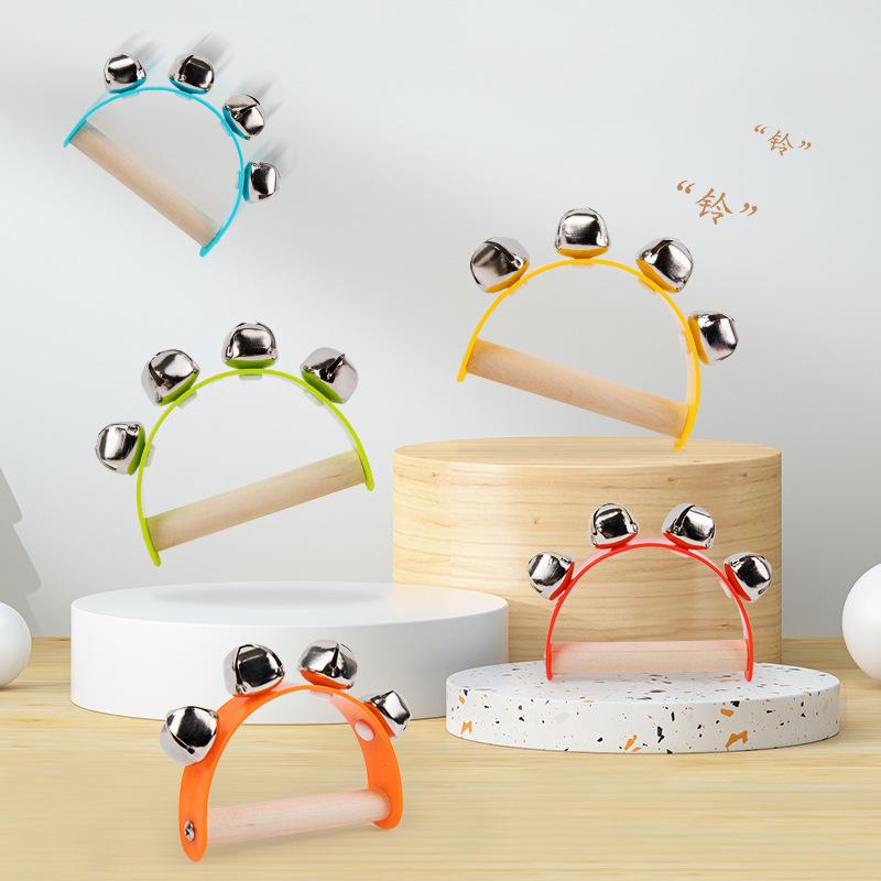 Wooden Semicircle Hand Rattle P0.03 Kidsren's Musical Instrument Hand Rattle Educational Fun Toy Infant Early Education Teaching Aids