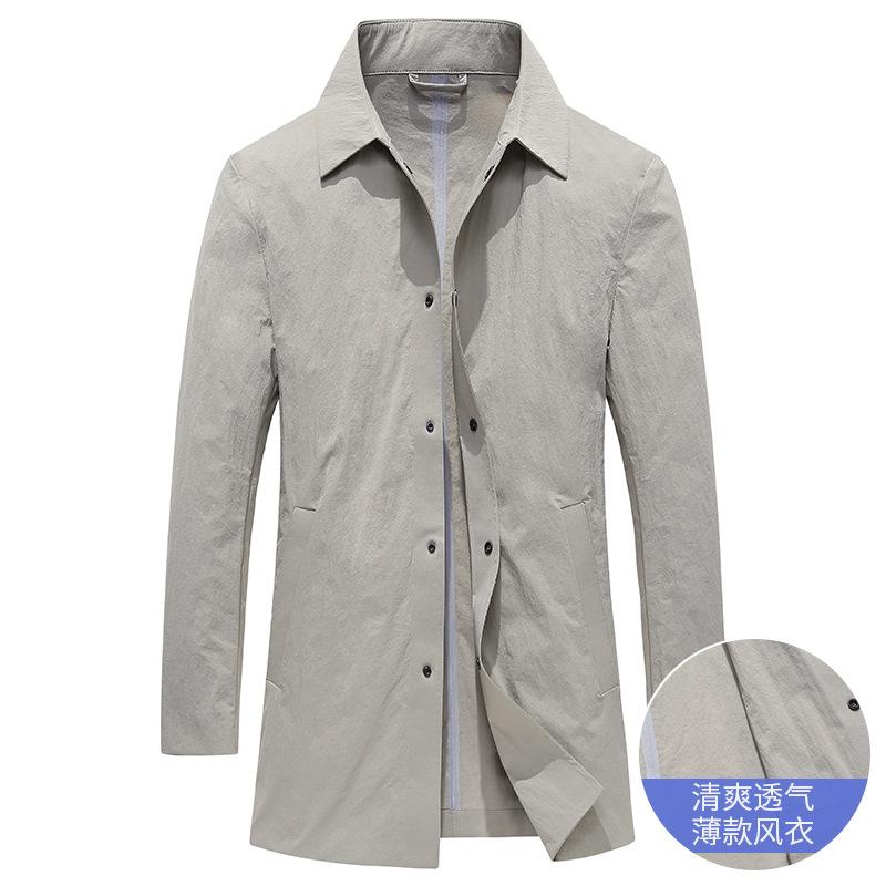 Men's Casual Windbreaker 2022 Spring/Summer Single Layer Thin Jacket Light Luxury Business Young and Middle-Aged Men's Coat Factory Direct Sale