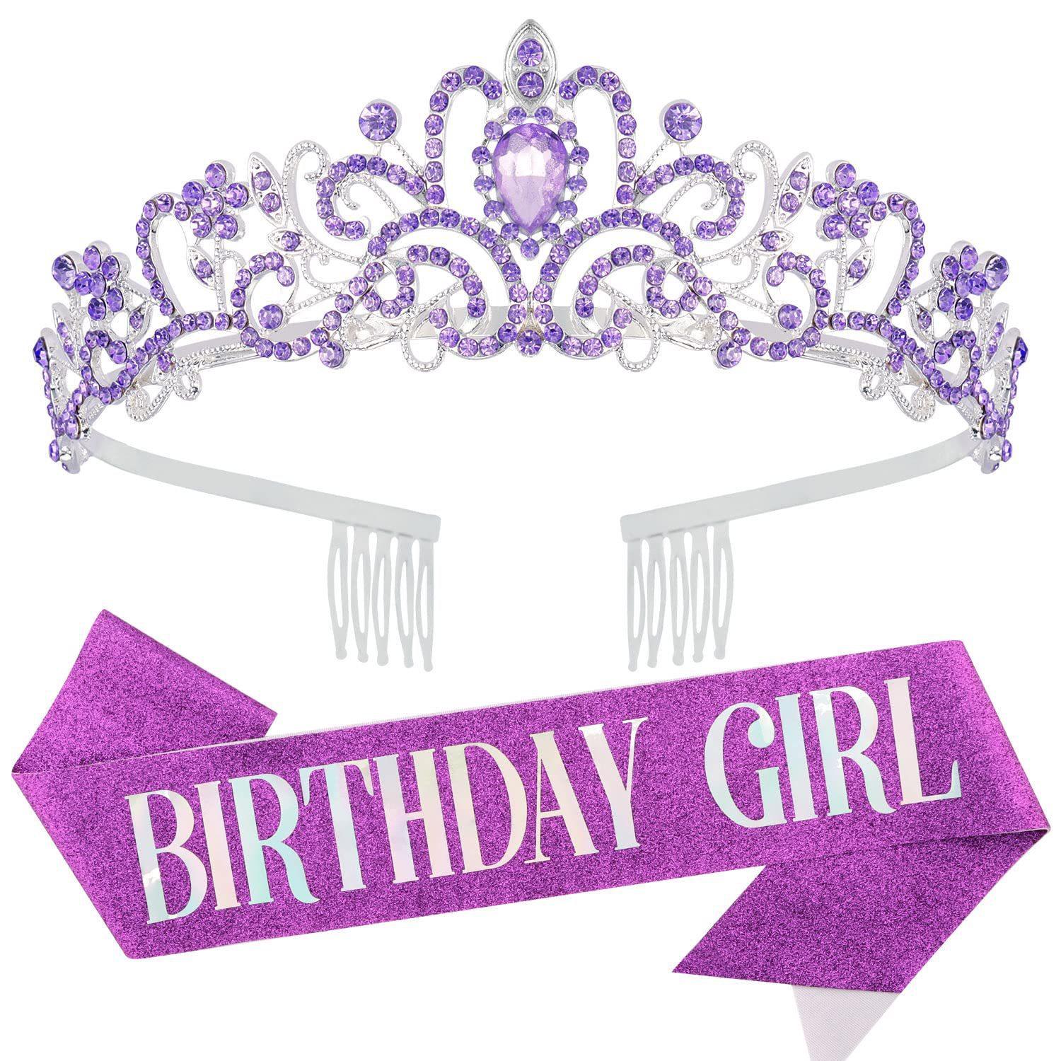 European and American series hot selling Birthday shoulder strap crown headband Birthday queen/girl Suit etiquette shoulder