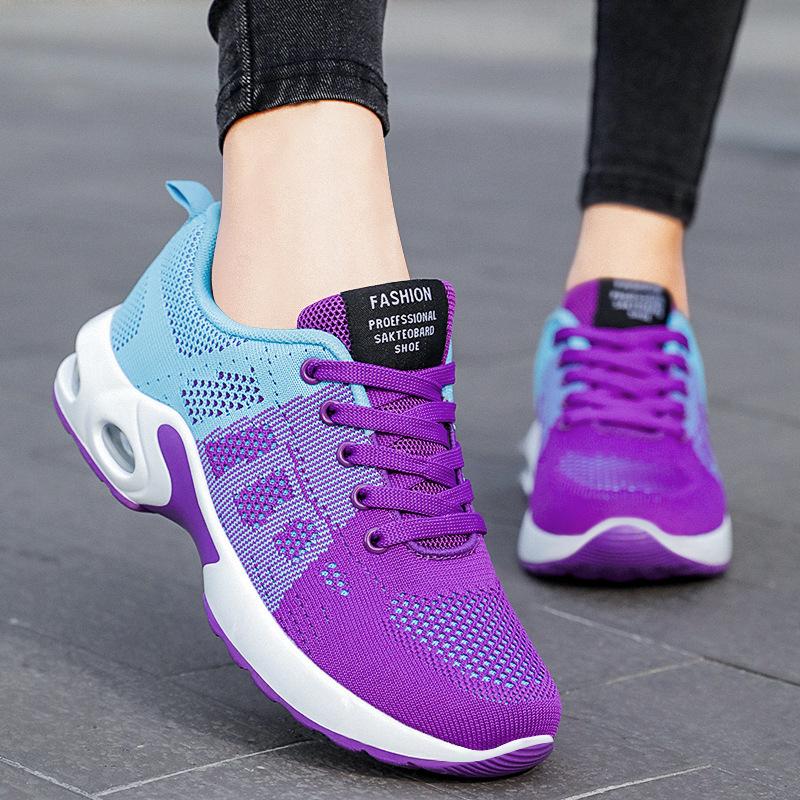 Women's Shoes Spring Cross-Border Women's Sports Shoes Large Size Soft-Soled Running Shoes Air-Cushion Shoes Casual Mesh Shoes