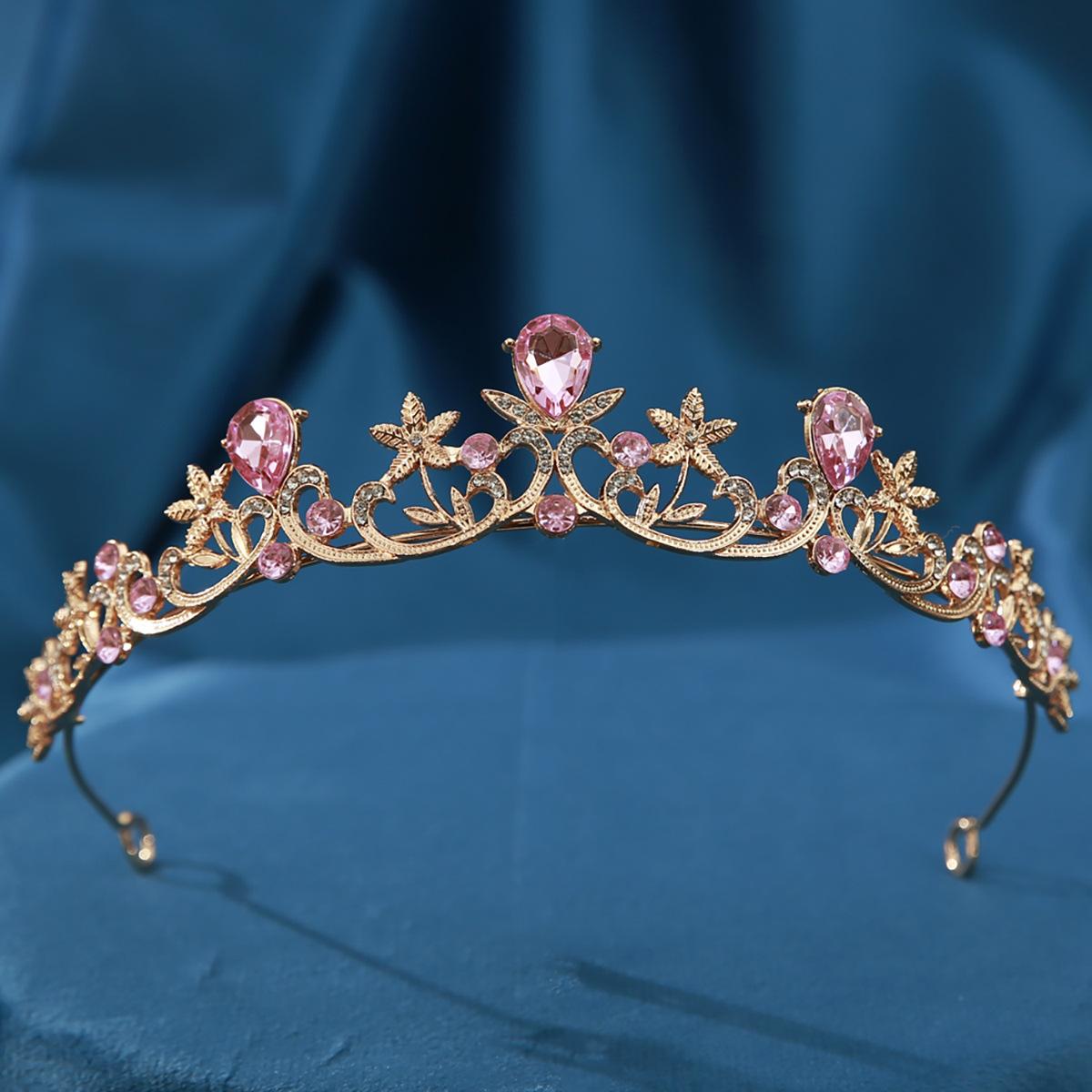 Cross-border Hot Selling Bridal Crown Headwear Modern Simple Baroque Crystal Crown Hair Accessories Wedding Dress Accessories Batch