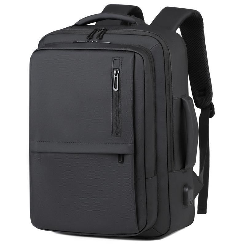 Cross-Border Leather Film Backpack, Large-Capacity Business Travel Backpack, Water-Repellent, Multi-Functional Commuter Backpack, Computer Backpack