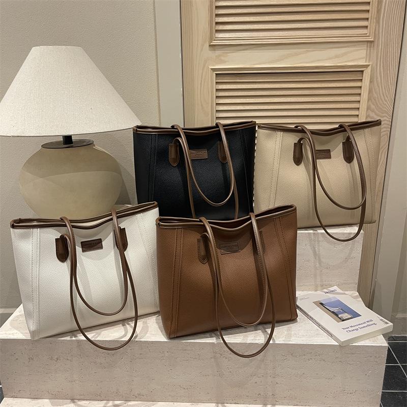 Cross-border trendy Korean-style handbag for women, 2026 autumn new model, color-blocked shoulder bag, commuter underarm bag