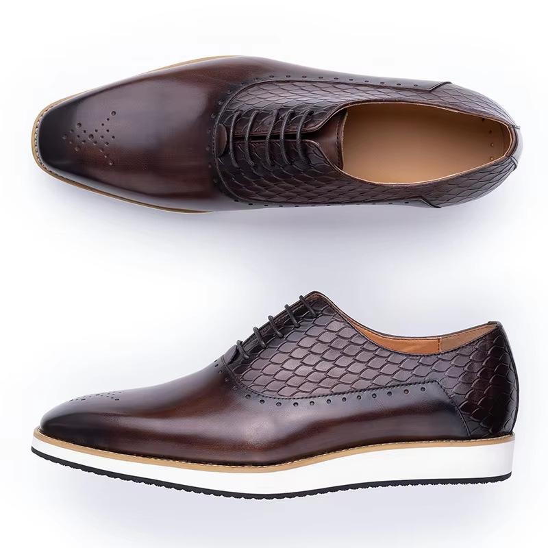 Leather Men's Shoes Formal Business Comfortable Lace-up Casual Shoes Casual EVA Rubber Sole Fashion sneaker Oxford