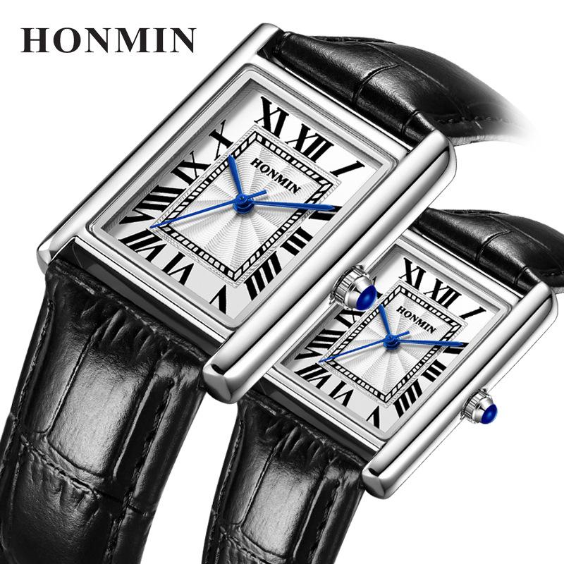 Couple Watch Belt Men's and Women's Watch Simple Square Student Watch Waterproof Quartz Watch Fashion Watch