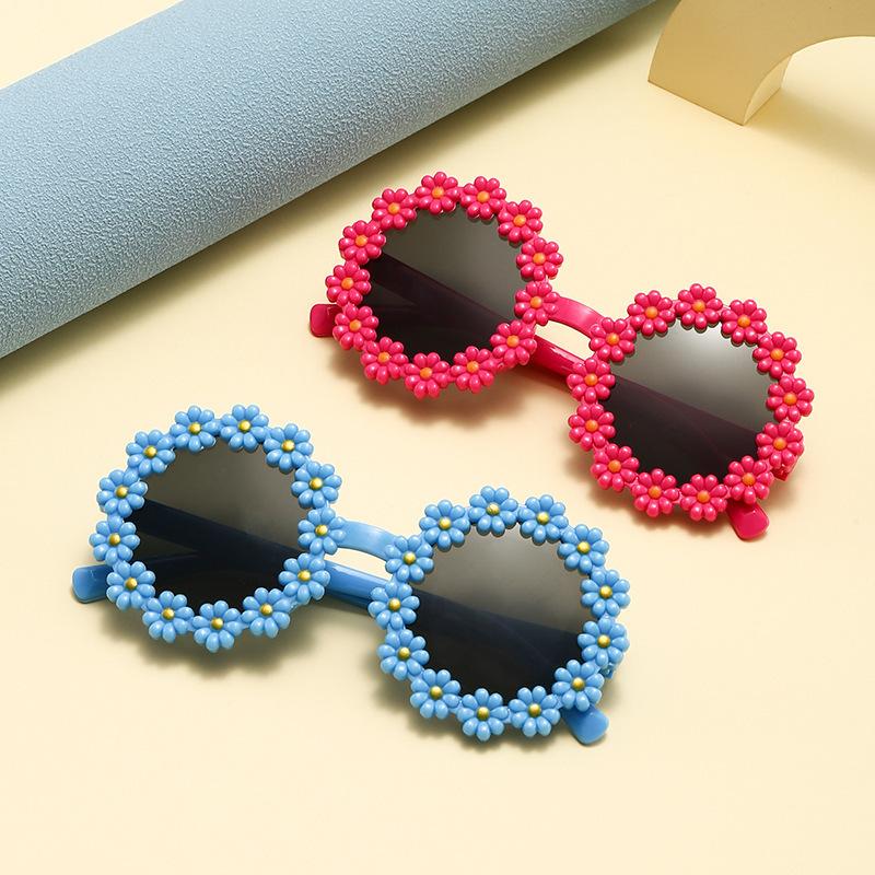 Children's Daisy Flower Sunglasses Uv Protection Baby Sunscreen Glasses Beach Flower Photo Style Sunglasses