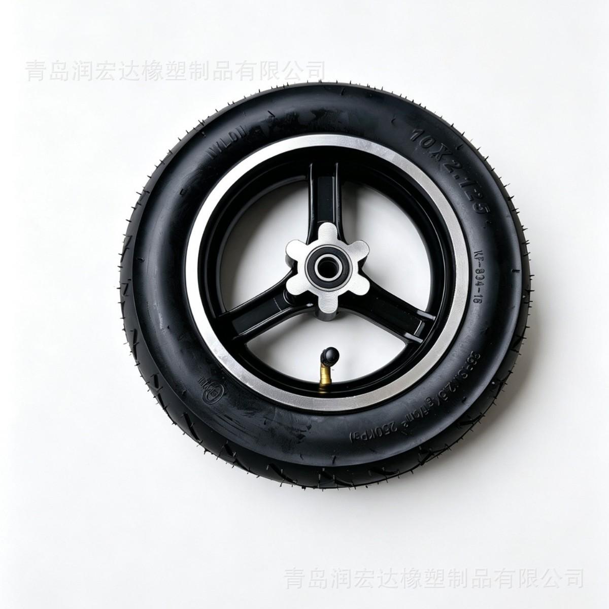 10×2.125 10×2.50 10inch Electric Scooter Wear-Resistant Tires Aluminum Alloy Rims Inflatable Wheels