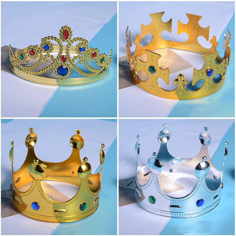 King Crown Headband Children's Festival Birthday Party Dress up Props Queen Headwear Hair Accessories Cross-Border Hot Selling