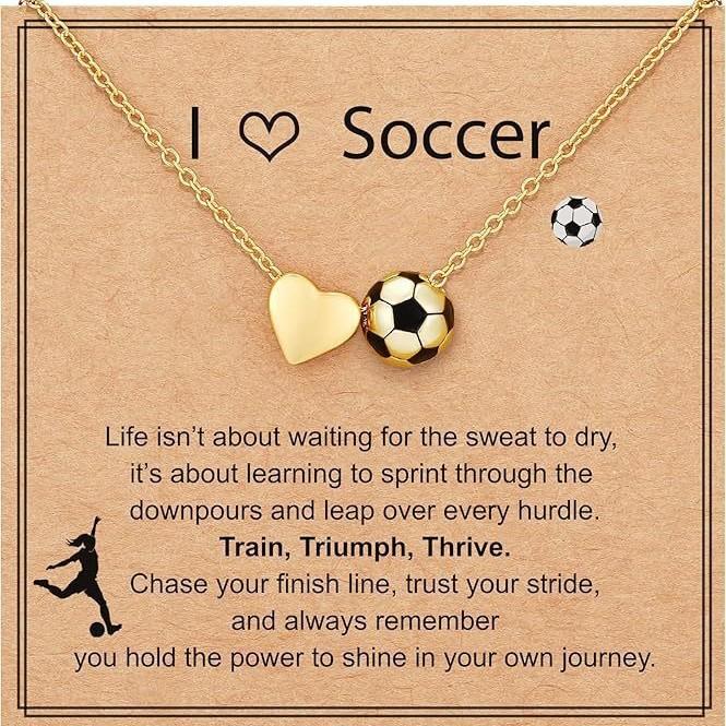 Amazon's new heart-shaped basketball necklace, sporty volleyball and baseball clavicle chain, fashionable friendship pendant jewelry