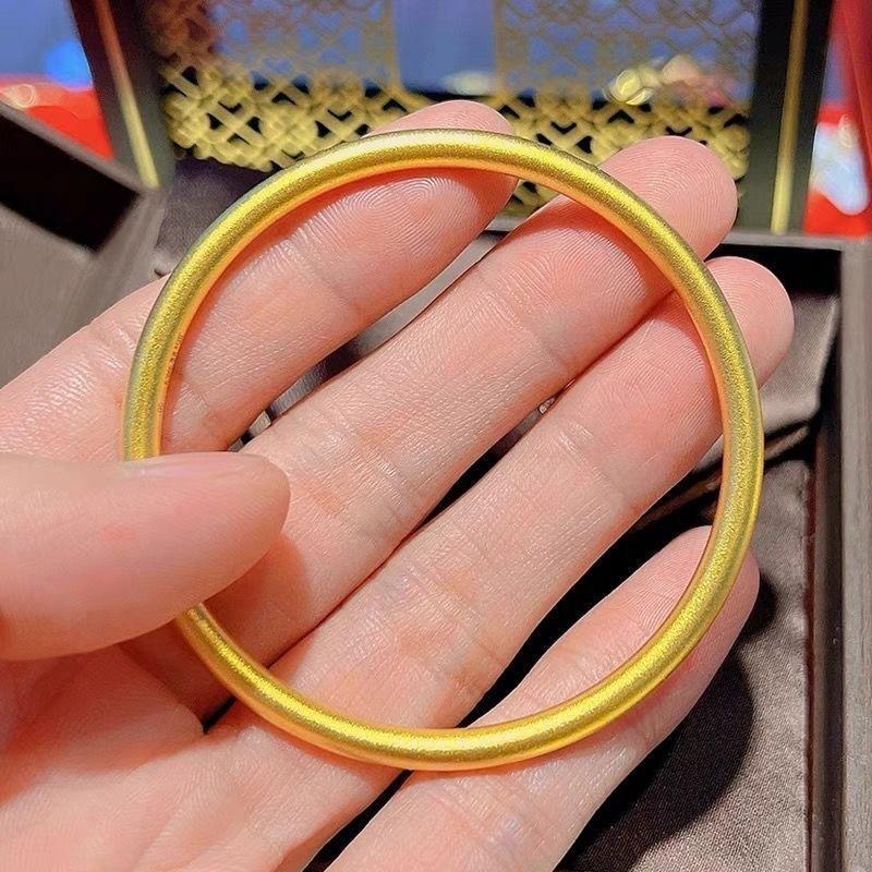 Guochao Su Circle Ancient Method Heritage Bracelet Shake Sound Explosion Solid Bracelet Simple Bracelet for Women