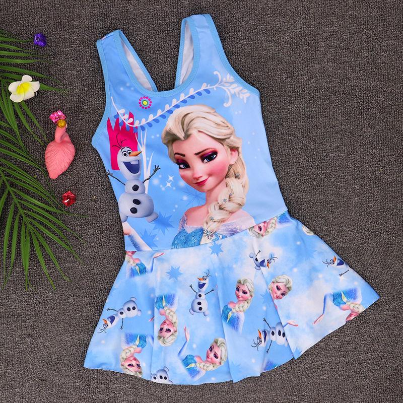 Children's Swimsuits, Girls' One-Piece Medium and Large Kidsren's Swimming Trunks, Girls' Swimsuits, Princess Skirt Style Kidsren's Baby Girl's Swimsuits