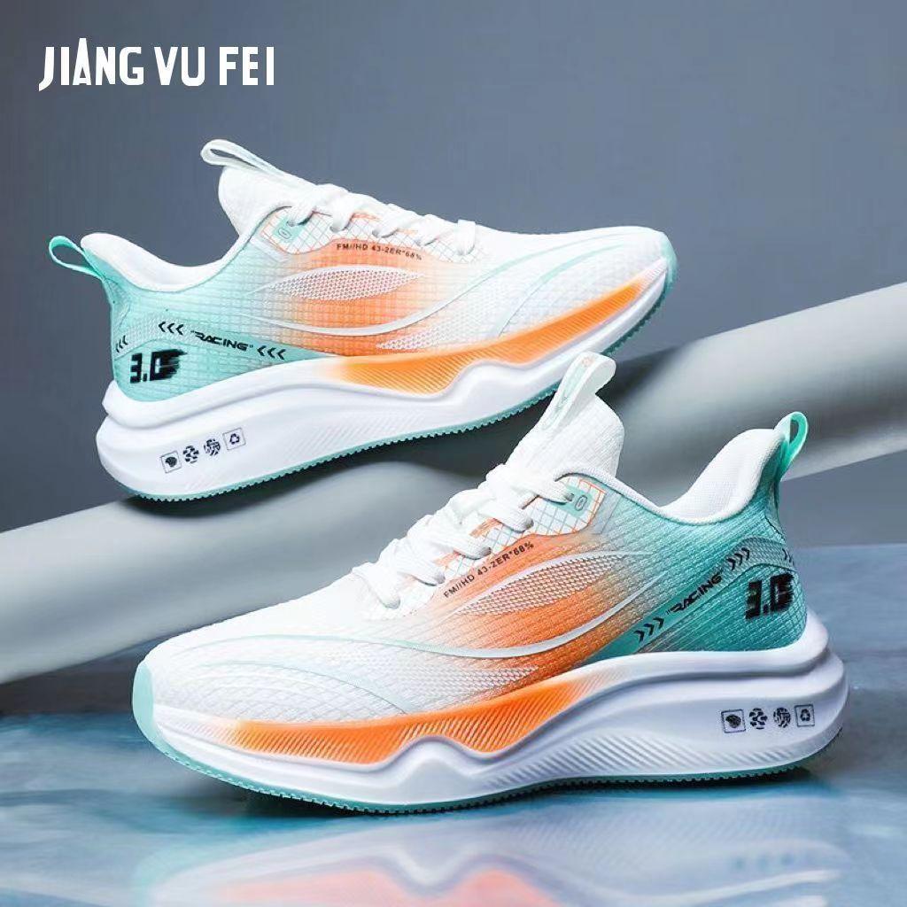 2024 Men's Shoes Summer New Mesh Running Shoes Sports Shoes Breathable Shock Absorbing Soft Sole Student Shoes Lightweight Running Shoes for Men