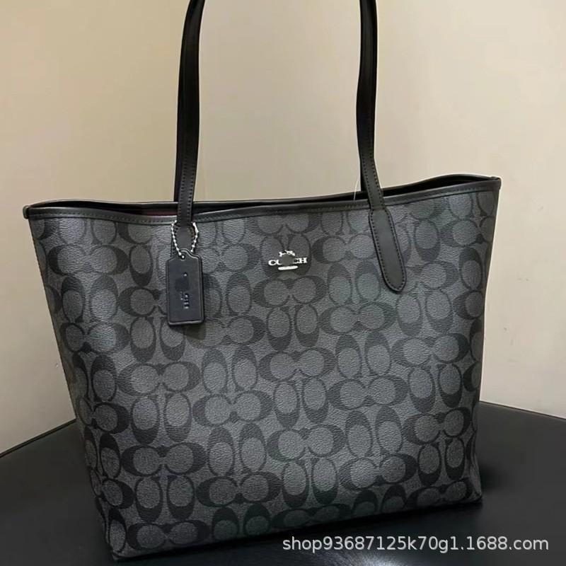 Kouchi C City33 Magnetic Buckle Monogram Tote Large Capacity Shopping Bag Single Shoulder Handbag Commuting Underarm Women's Bag