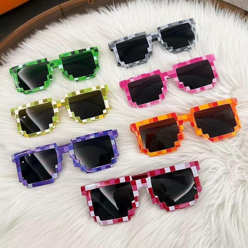 New Mosaic Glasses My World Two-Dimensional Funny Birthday Glasses Personalized Pixel Sunglasses Wholesale