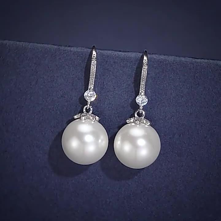 Korean Style 925 Silver Pin Earrings Pearl Earrings Women's Fashion Earrings Real Silver Pearl Earrings New Fashion Student Elegant